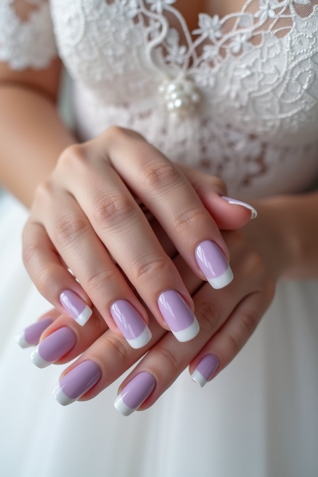 lavender to white ombre