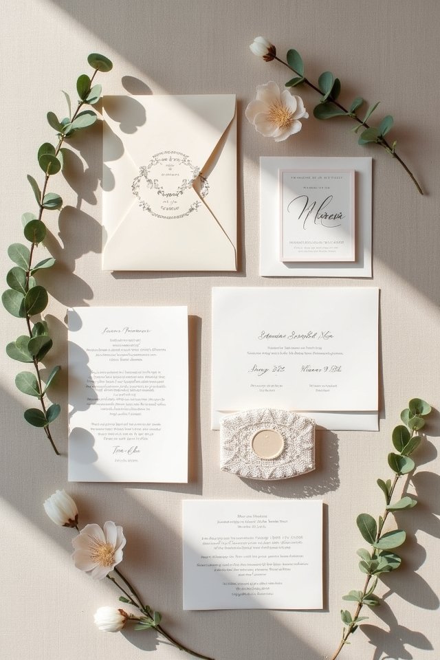 layered textures enhance invitations