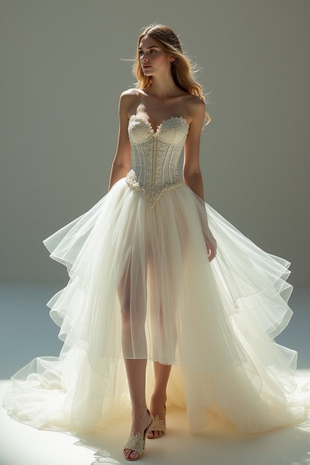 layered tulle corset elegance