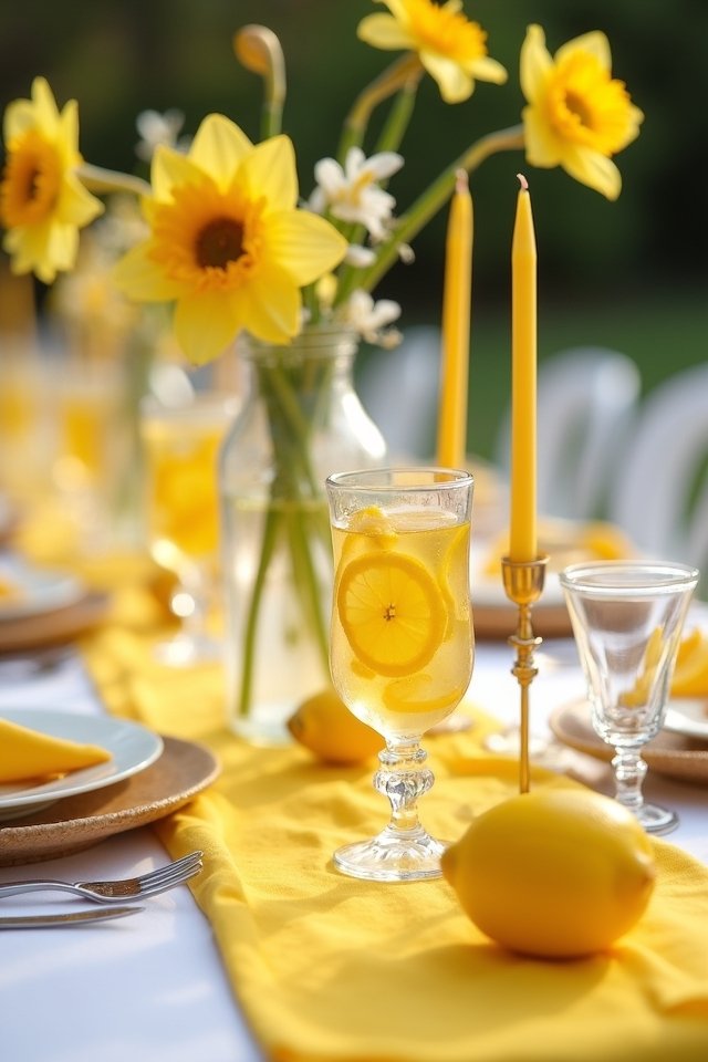 lemonade inspired vibrant table settings