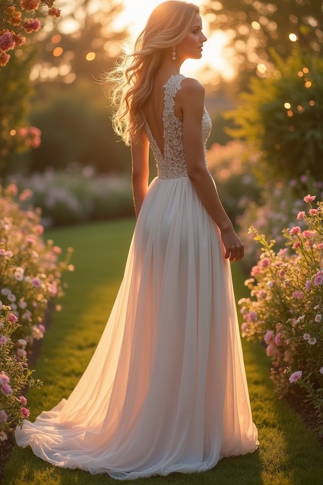light flowing a line gown