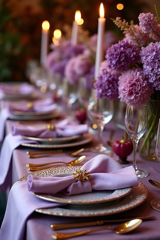 lilac and gold elegance