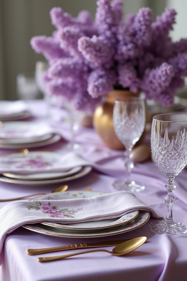 lilac and gold elegance