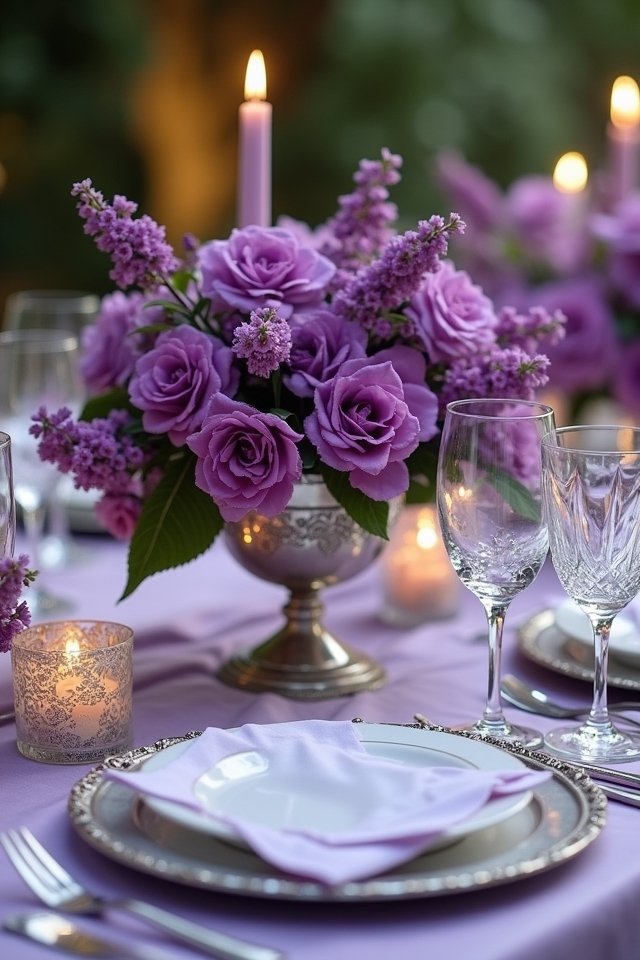 lilac and silver elegance