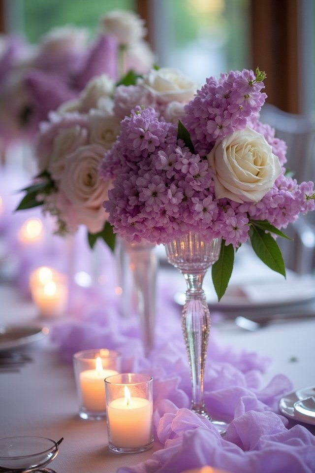 lilac and white elegance