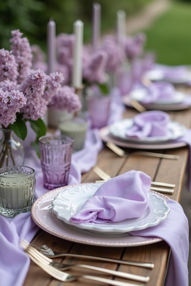 lilac glassware elevates elegance