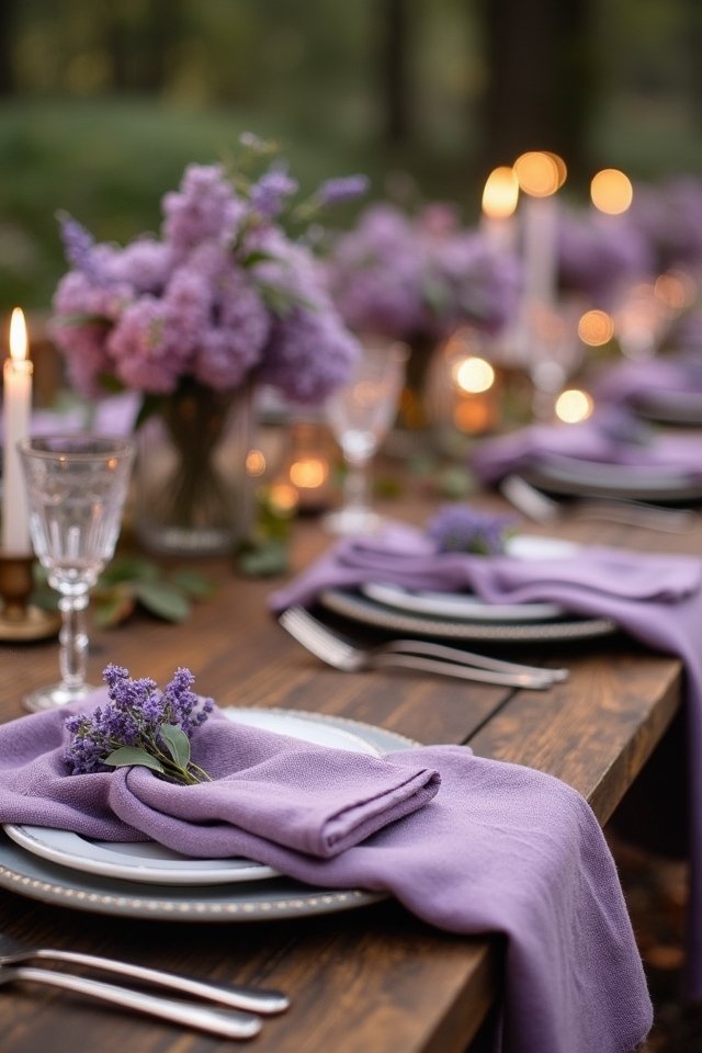 lilac linens for cozy elegance
