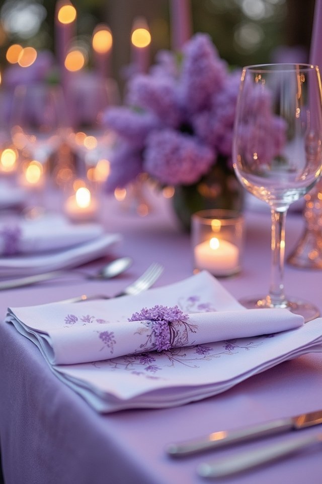 lilac napkin elegance and creativity