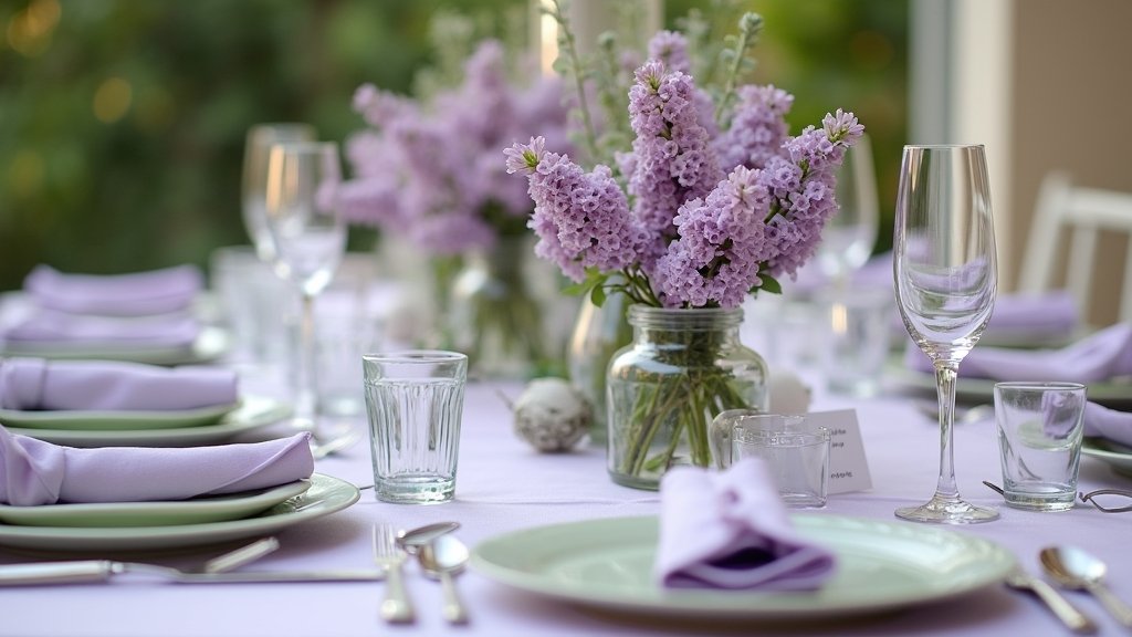 lilac table settings inspiration