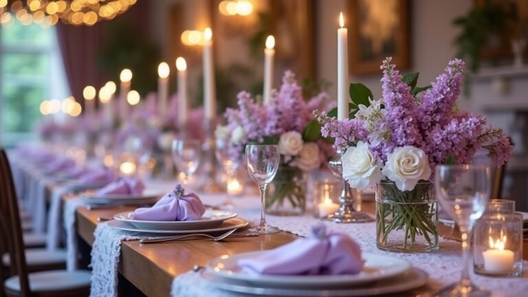 lilac themed wedding decorations ideas