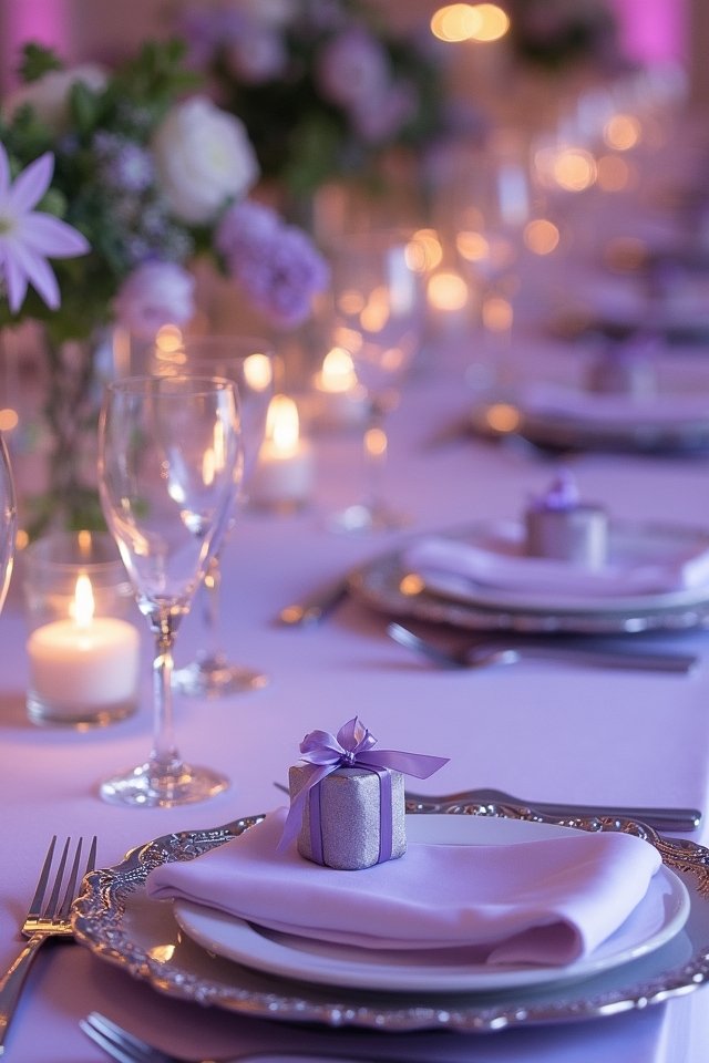 lilac themed wedding favors ideas