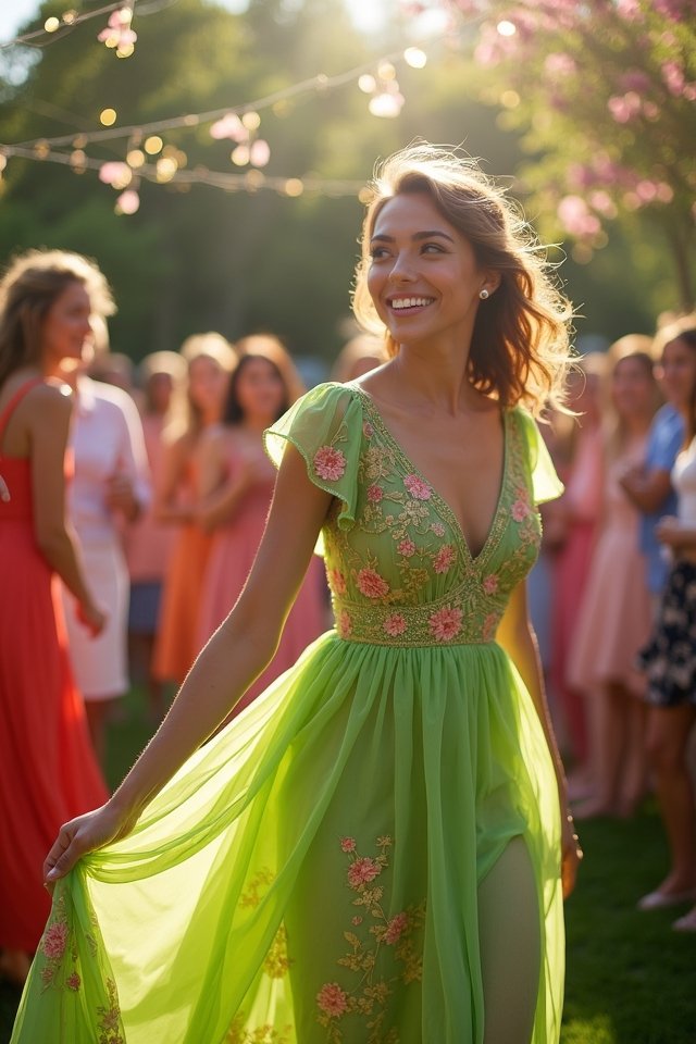 lively green summer elegance