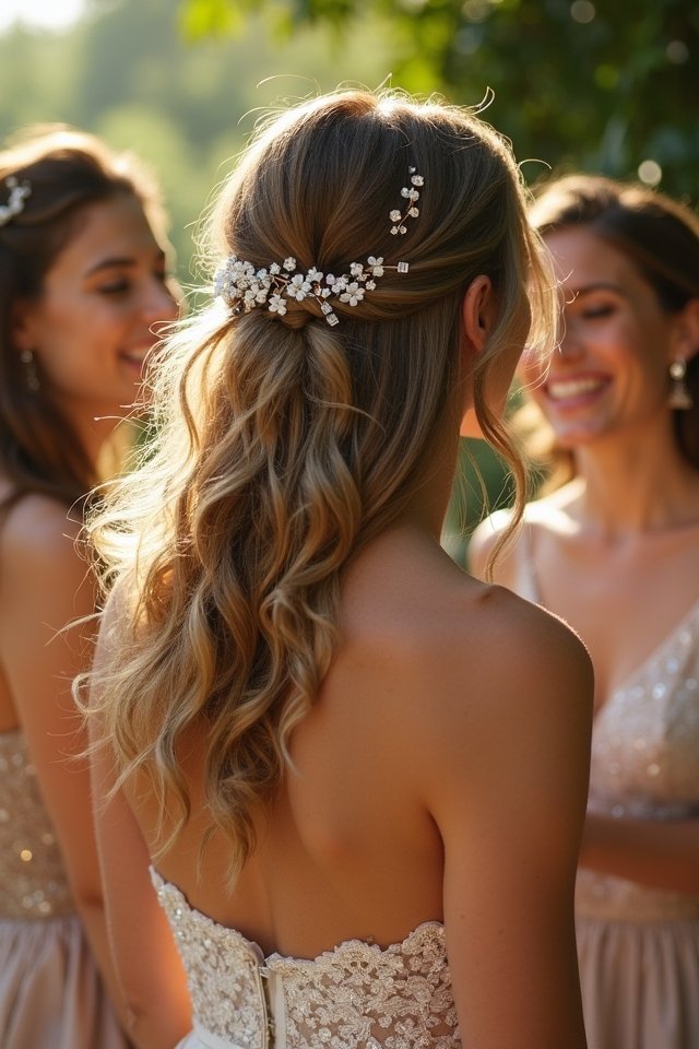 loose waves and crystal clips