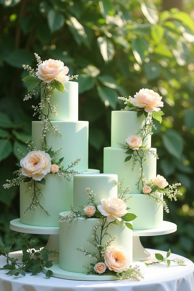 lush floral wedding cake