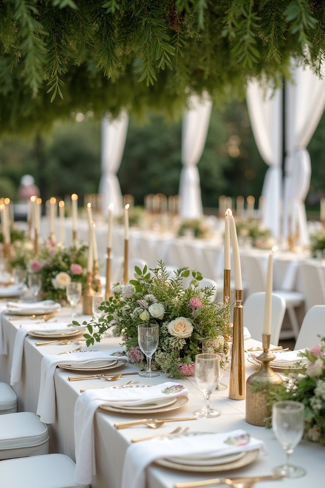 lush greenery metallic elegance