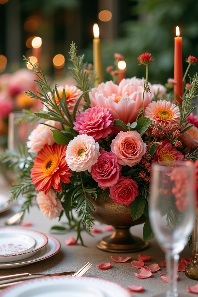 lush herb infused wedding tablescape