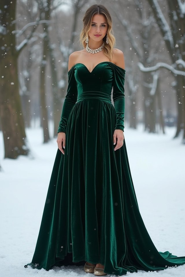 luxe velvet winter wedding attire