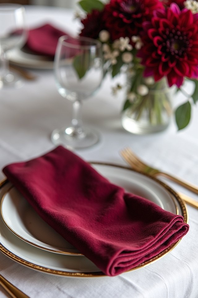 luxurious deep burgundy elegance
