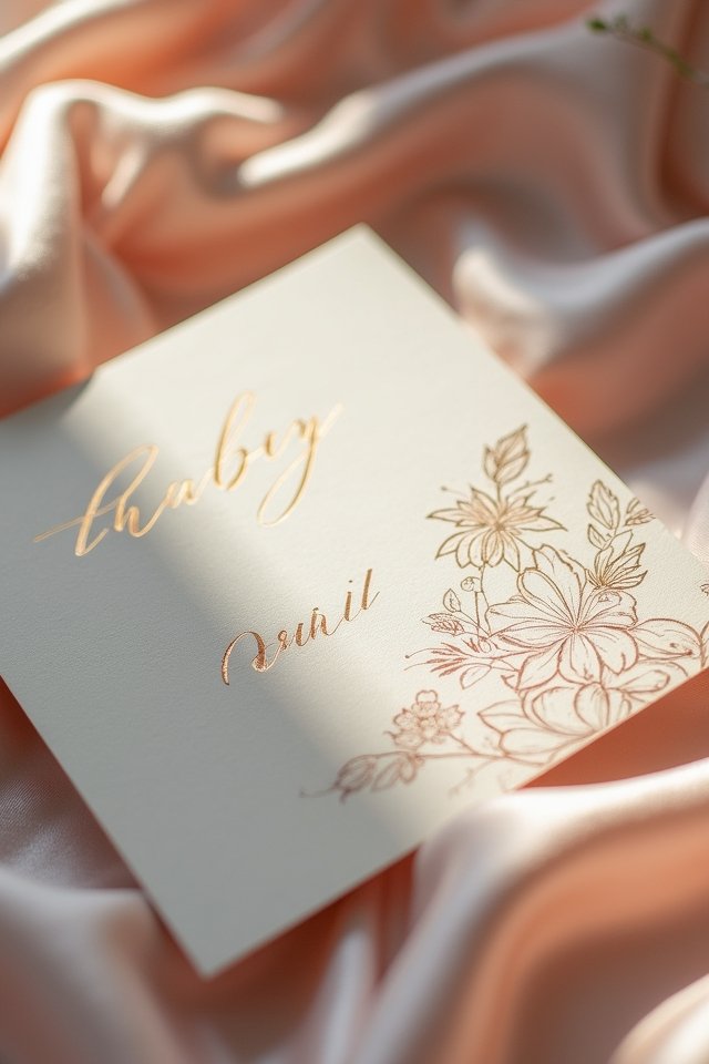 luxurious foil stamped invitations