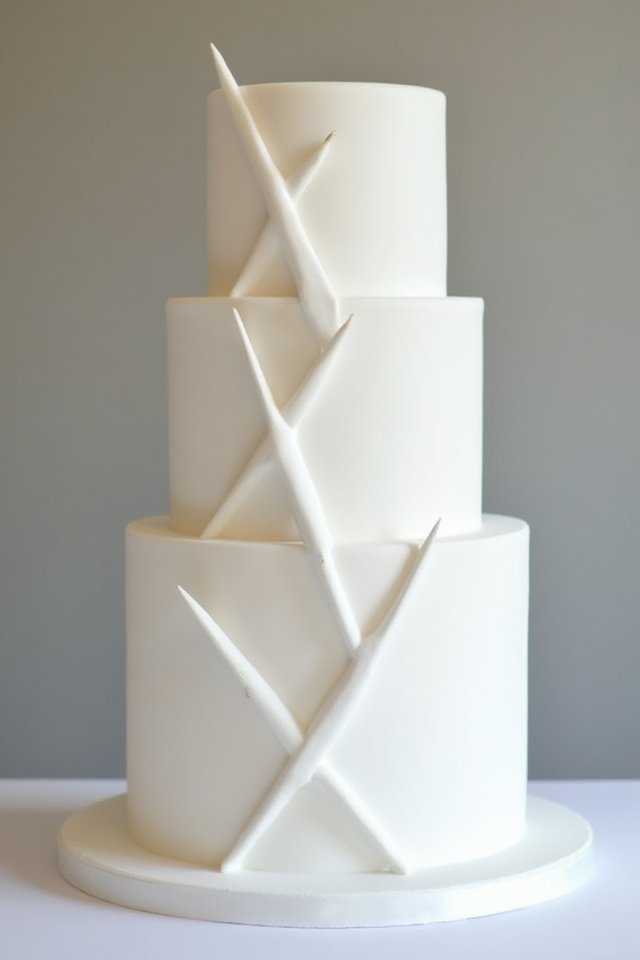 luxurious geometric cake design