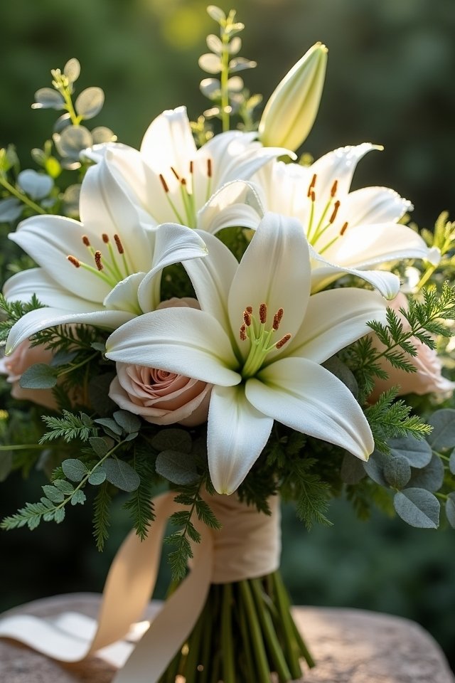 luxurious lilies and greenery