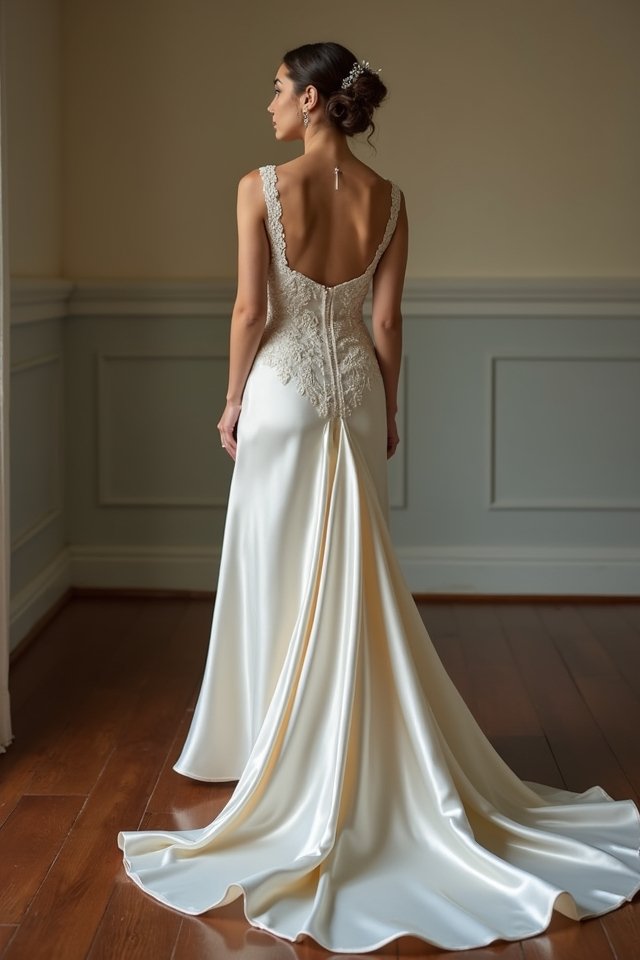 luxurious satin bridal elegance