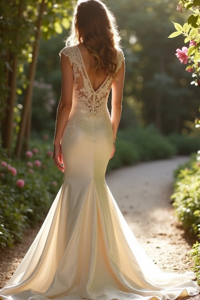 luxurious satin mermaid gown