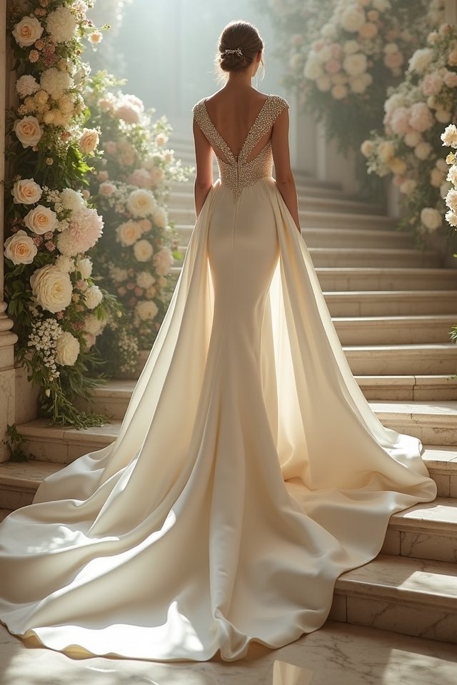 luxurious silk satin gown