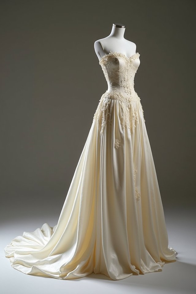 luxurious silk satin gown