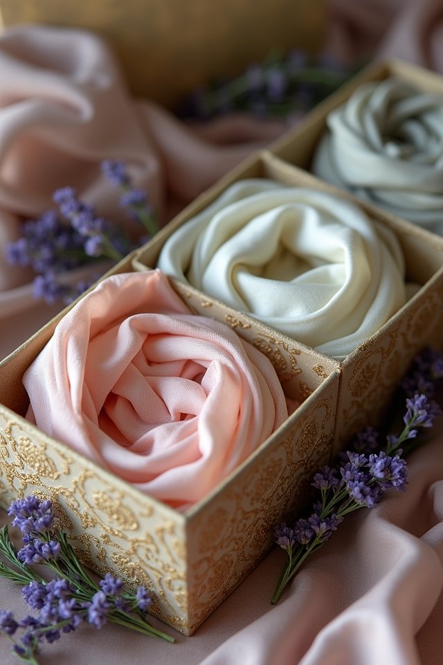 luxurious silk scarf favors
