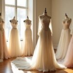 luxurious silk wedding dresses