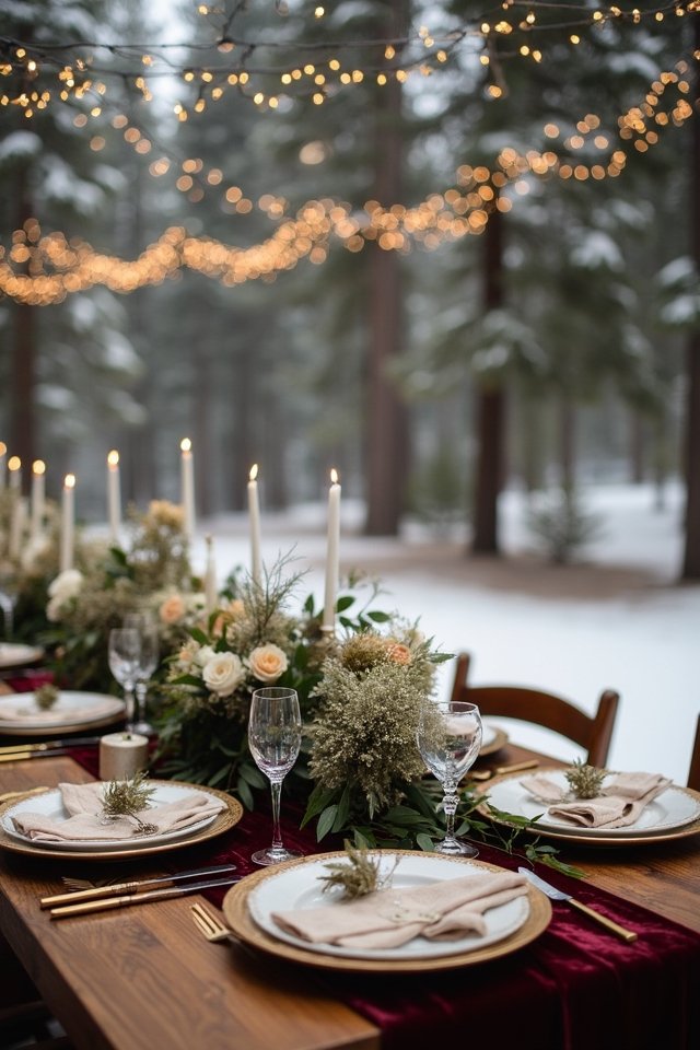 luxurious textured winter decor