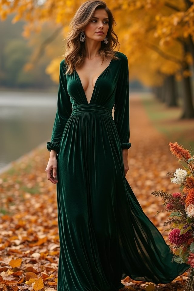 luxurious velvet fall attire