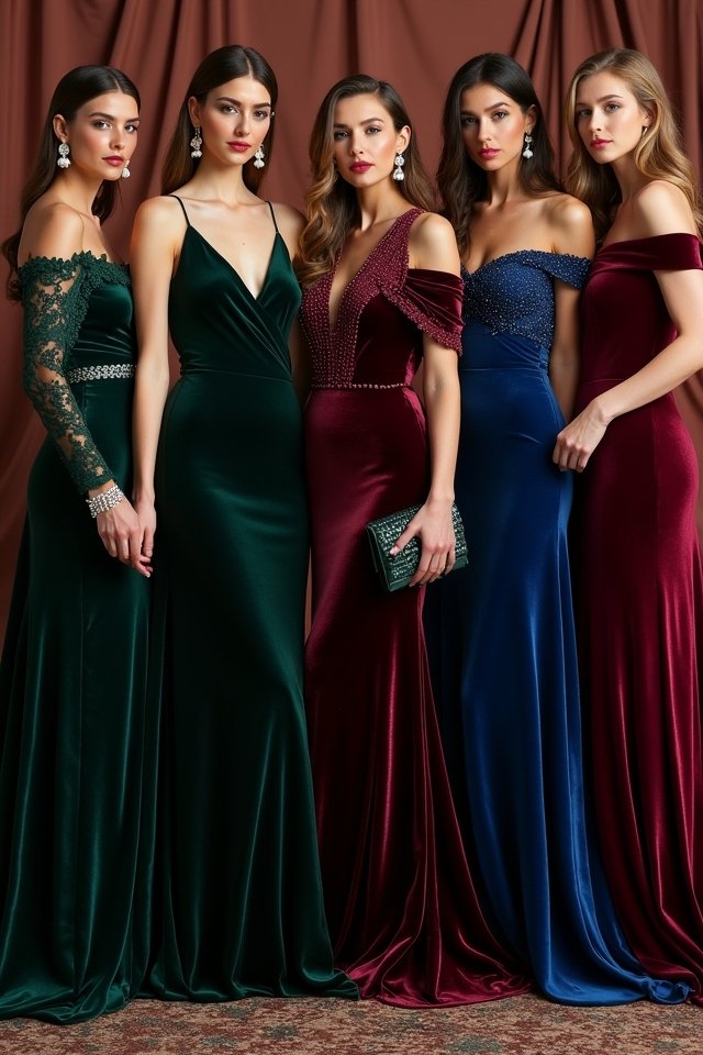 luxurious velvet gown elegance