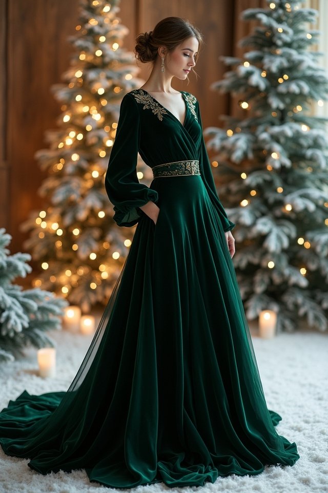 luxurious velvet wedding attire