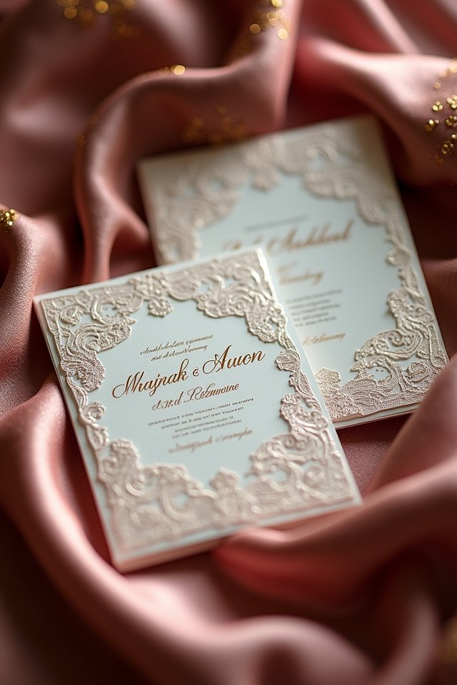 luxurious wedding invitation textures