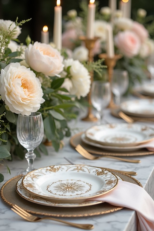 luxurious wedding table settings