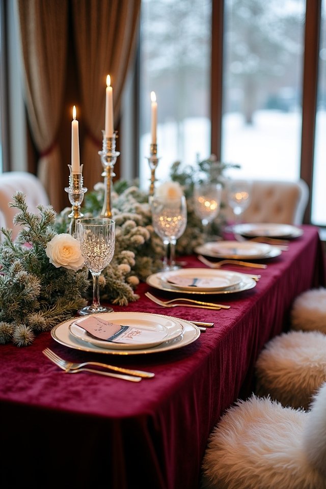luxurious winter wedding fabrics
