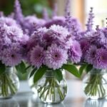 luxury purple flower centerpieces