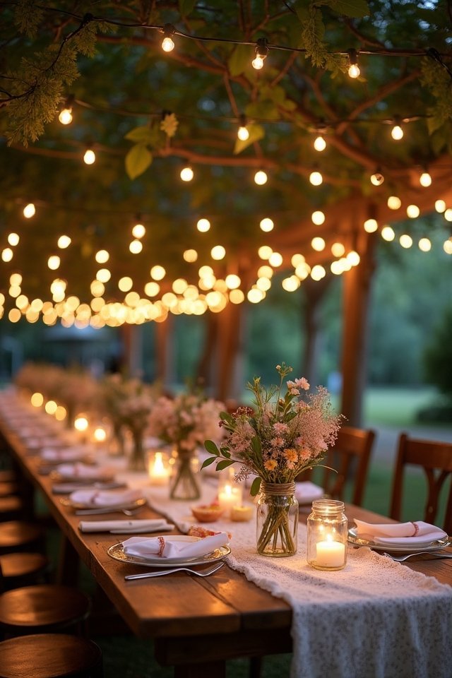 magical ambiance with string lights