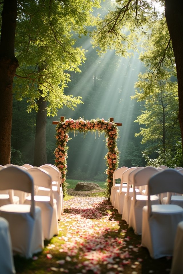 magical forest wedding setting