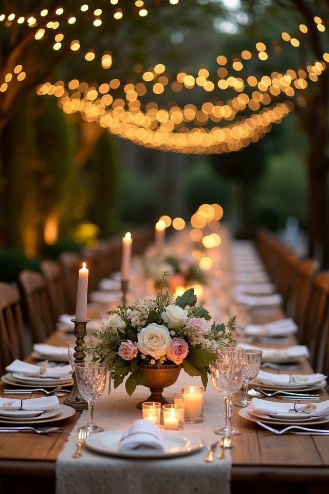 magical intimate wedding lighting