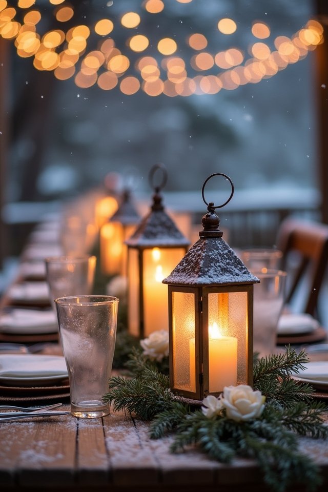 magical snowy lantern displays