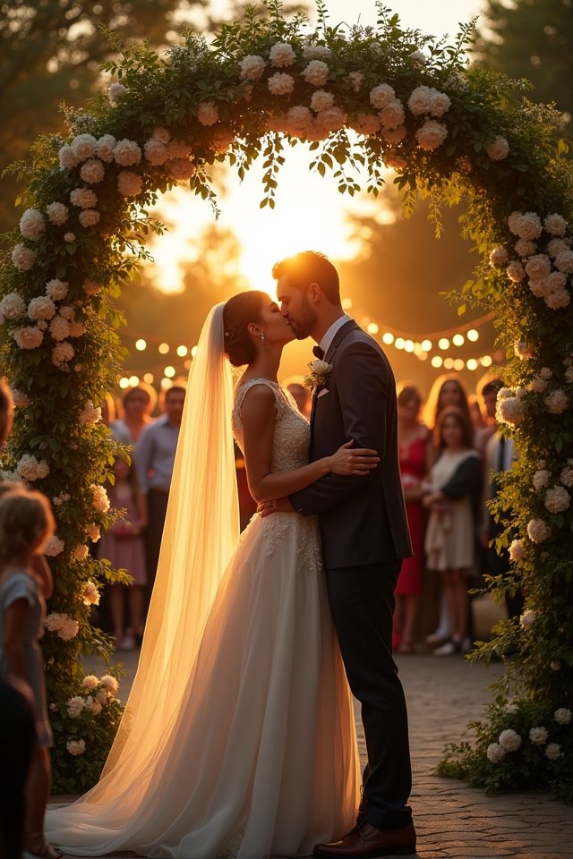 magical venue kiss moment