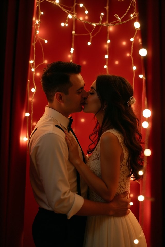 magical vintage photobooth lighting