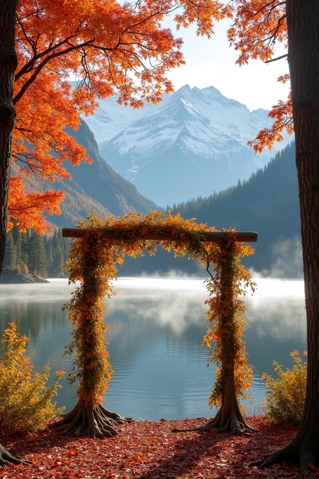 majestic lakefront wedding backdrop