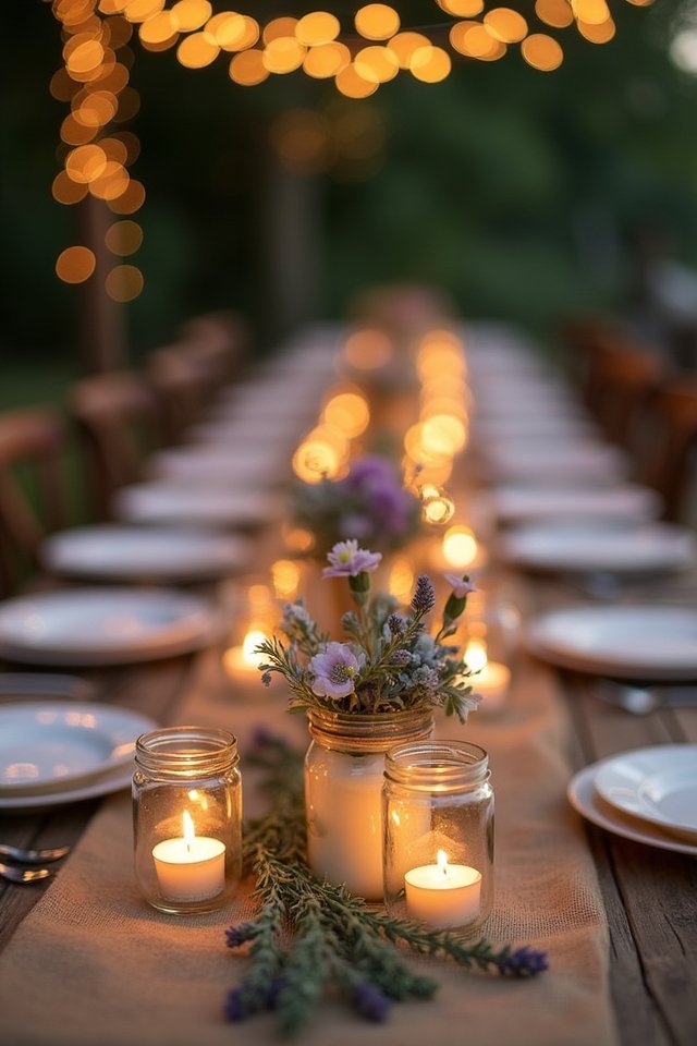 mason jar candle ambiance