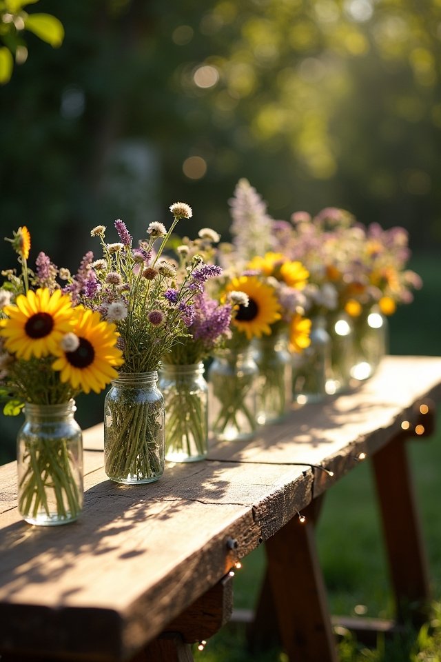 mason jar floral arrangements