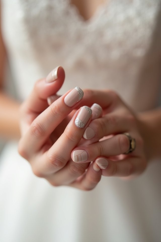 matte elegance with glitter