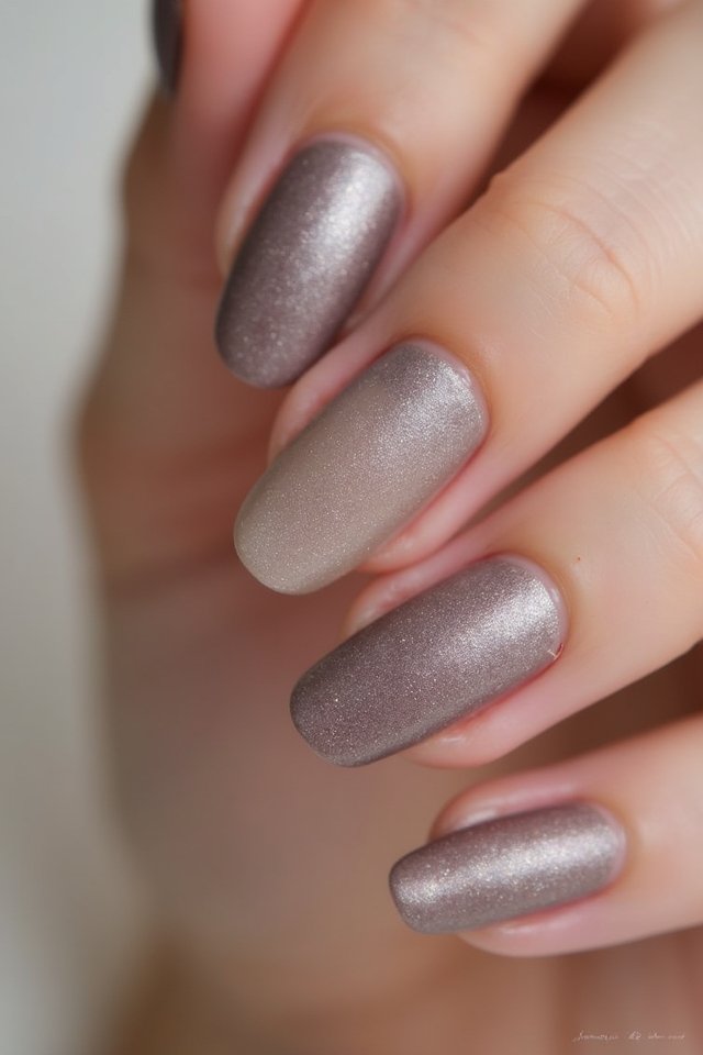 matte textured ombre nails